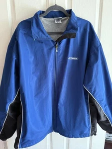 Vintage Y2K Reebok Windbreaker Zip Up Jacke Herren Large Blau Navy Grau - Bild 1 von 7