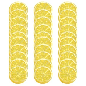 30 PCS Artificial Lemon Slices - Simulation Lemon Slices Plastic Fake Fruit A... - Picture 1 of 7