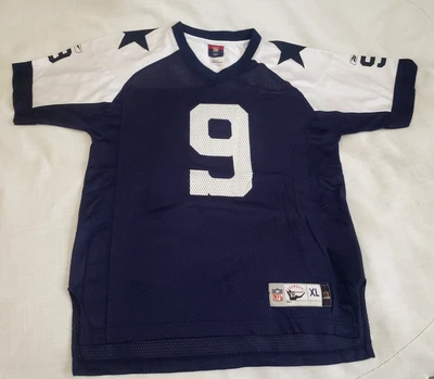 Usado en Excelente Condición Reebok Throwbacks NFL Dallas Cowboys ROMO Juvenil XL Camiseta Nylon/Camisa de Malla Foto 1 de 4