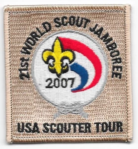 U.S. Scouter Tour Big Patch 2007 21st World Jamboree Boy Scouts of America BSA - Picture 1 of 1