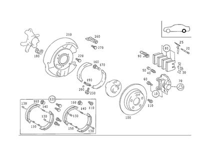 Kit de piezas originales Mercedes-Benz pinza de freno 001-420-38-83 Foto 1 de 2