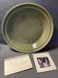 Longaberger Pottery Grandma Bonnie Pie Plate Sage Green 9" Item#3447940 NEW NWOB - Picture 1 of 13