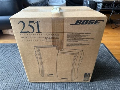 Bose 251 Environmental Speaker Pair Black with Mounting Brackets BRAND NEW - image 1 of 4