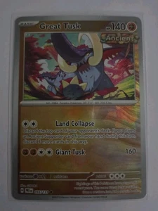 Great Tusk (Poke Ball Pattern) 055/131 Prismatic Evolutions Holo - Picture 1 of 1