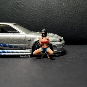 1/64 Diorama Figure Sexy Woman in Bikini Pose Painted Miniature Scene Model GIFT - Picture 1 of 2