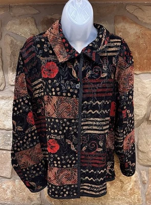 Preciosa Chaqueta Blazer Tapestry Shacket Para Mujer XL Negra Roja Camel Foto 1 de 4