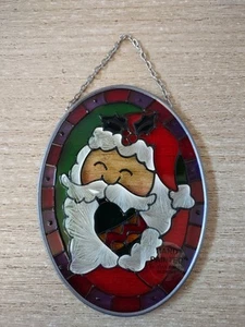 JOAN BAKER DESIGNS Papá Noel Atrapasol Pintado a Mano Navidad Mitón 4 3/4" - Imagen 1 de 2