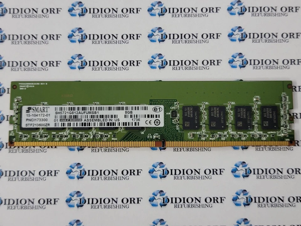 SMART 8 GB DDR4 SERVER RAM PC4-17000 1Rx8 SH5721G812AUFUMSB1, SKU 20443 - Image 1 of 1