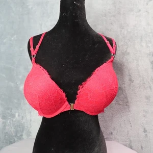 Victoria's Secret Bombshell Plunge BH Damen 36DD rot Spitze Frontverschluss Träger - Bild 1 von 13