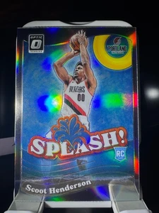 2023-24 Donruss Optic Scoot Henderson Splash Silver Holo RC Trail Blazers - Bild 1 von 2