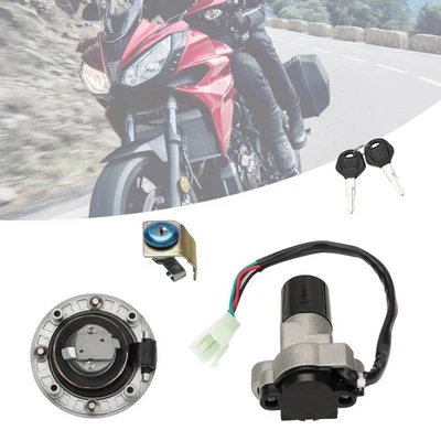 Ignition Switch Seat Gas Cap Lock Key For Suzuki SV650 1999-2007 GSXR600 GSXR750 — 第 1/4 张图片
