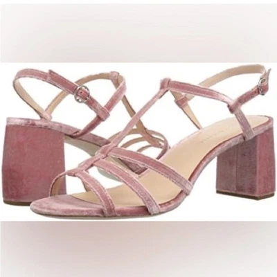 Loeffler Randall Rosa Terciopelo Elena Tacones Girlhoodcore Barbiecore Tirantes Lindo Foto 1 de 4