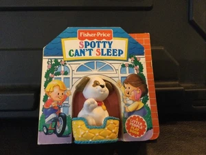 Libro Fisher Price Little People de colección con figura desmontable manchada no puede dormir - Imagen 1 de 3