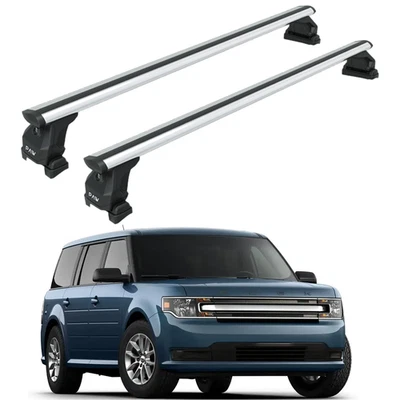 For Ford Flex 2013-2020 Roof Rack Cross Bars Normal Roof Alu Silver - Image 1 of 4