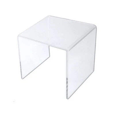 DAZZLING DISPLAYS Clear Acrylic 3-Sided Square Riser Displays - Select Sizes Available