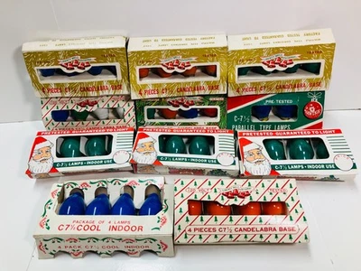 Vintage  Replacement  Christmas Bulbs  11 Packs = 44  C7  Bulbs ~ all  BRAND NEW - Image 1 of 4