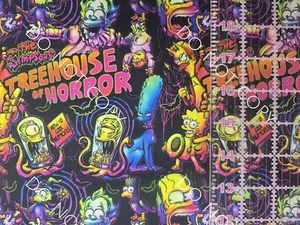 Custom Cotton Woven Fabric TV Show The Simpsons Treehouse Of Terror 1/4 Yard - Picture 1 of 2