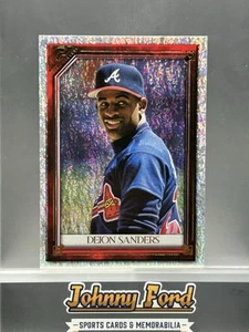 Colección Topps Gallery 2021 #1 Deion Sanders lámina moteada roja 1/1 - Imagen 1 de 2