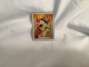 Miniature Dollhouse 1:12 Wall Picture Yellow Floral Unframed - Picture 1 of 4