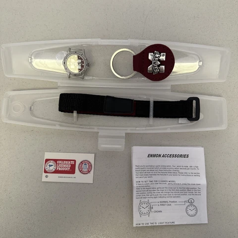 Women Mississippi State Watch and Keychain Set with Case Cover