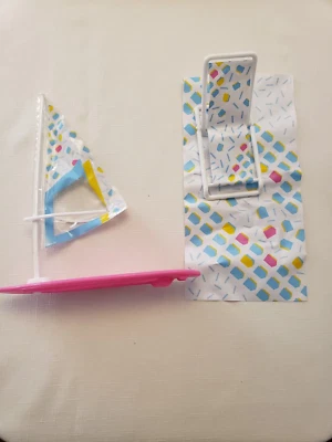 Mattel Barbie Seaside Fun Wind Surf Sail Board WINDSURFER CHAIR BEACH MAT - Image 1 of 4