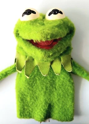 Marioneta de mano Fisher Price Jim Henson Muppets Kermit The Frog 1978 vintage #860 Foto 1 de 4