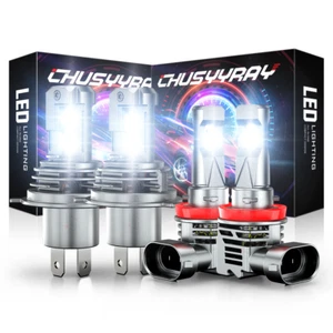 4pc Faros LED Bombilla Hi/Lo + Luces Antiniebla Para For 2012-2015 Toyota Tacoma - Picture 1 of 11