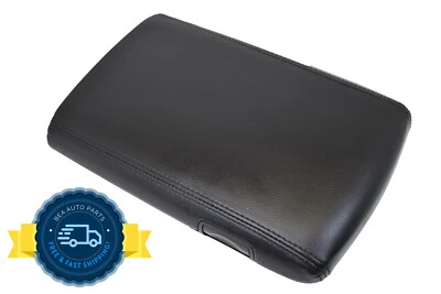 2002-2004 Infiniti Q45 Center Console Black Leather Armrest Top Lid Cover OEM - Image 1 of 4