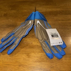 Nike OFFWHITE x D-TACK ELITE Padded Football Gloves Blue Face Large New With Tag - Picture 1 of 8