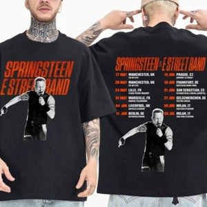 Camisa Bruce Springsteen & E Street Band 2025 Tour - Camiseta Peso Pesado Doble Cara - Imagen 1 de 7