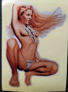 PEGATINA CHICA SEXY "CHICA SUPREMA" 2 1/2 X 4" BRILLANTE DESPEGABLE CALCOMANÍA TRANSPARENTE  - Imagen 1 de 1