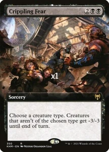 MTG Borderless Kaldheim KHM Crippling Fear MINT - Picture 1 of 1