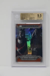 2015 Star Wars Chrome Perspectives Jedi vs Sith Gold Refractors Federation 9.5 - Afbeelding 1 van 6