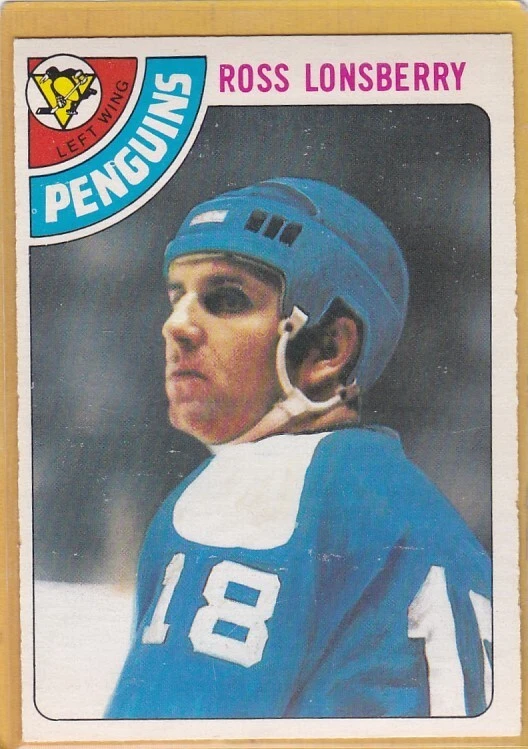 1978-79 O PEE CHEE HOCKEY ROSS LONSBERRY #186 PENGUINS VGEX/EX *A10135 - Image 1 of 1