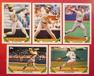 1993 Topps Oakland Athletics Team Set with Traded (32 cards) NM/NM+ - Bild 1 von 1