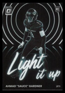 2022 Donruss Optic #LU-19 Light it Up Ahmad "Sauce" Gardner New York Jets Rookie - Picture 1 of 2