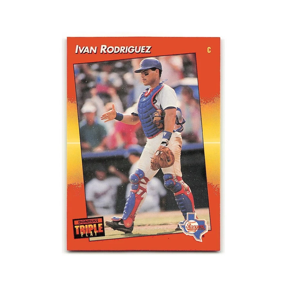 Ivan Rodriguez 1992 Triple Play #51 Texas Rangers Baseball Card NM - Image 1 of 3