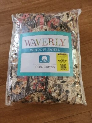 100% хлопок Waverly 2 занавески панели розовый с подкладкой новый каждая панель 84» L x 50 «W - Изображение 1 из 4