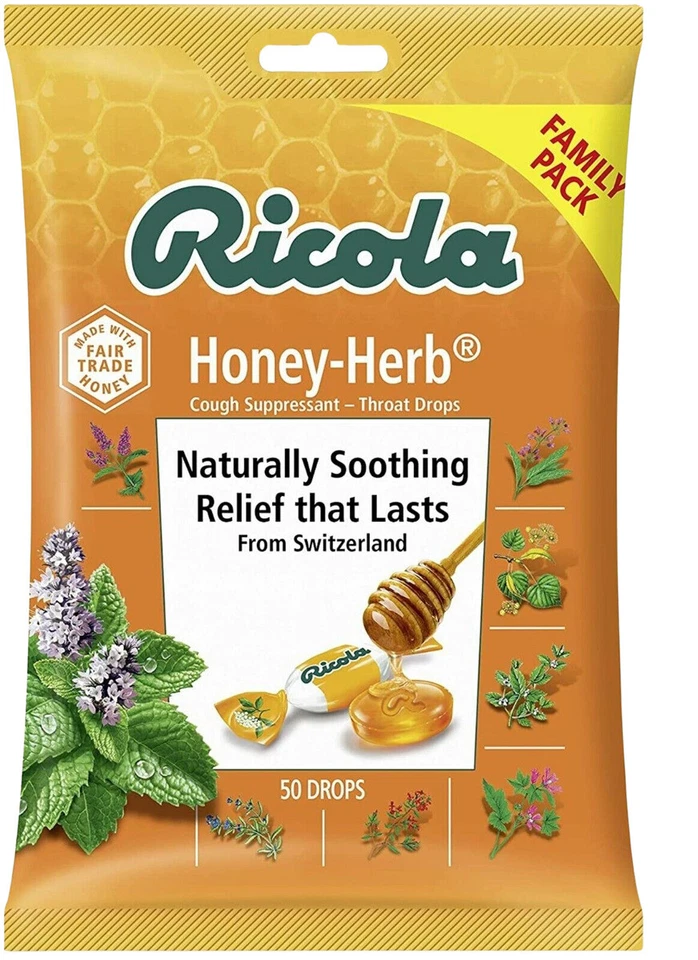 Ricola Honey Herb Cough Treatment Drops - 45 Count