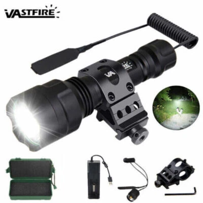 Tactical Gun Flashlight Weapon Light Lamp Hunting Air Rifle Torch Scope Mount UK - Image 1 of 4