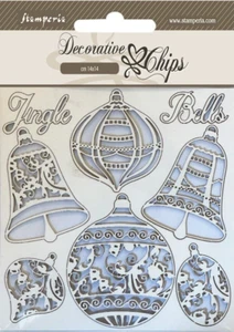 CHIPS DECORATIVOS Stamperia - acentos 5,5"" x 5,5"" - BOLAS DE NAVIDAD - Imagen 1 de 1
