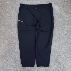 REI Pants Mens XXL Black Drawstring Stretch Woven Trailmade Jogger Pant - Picture 1 of 17