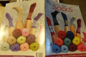 ASN Knitting Pattern Book 1298 Knit a Dozen Socks - Picture 1 of 1