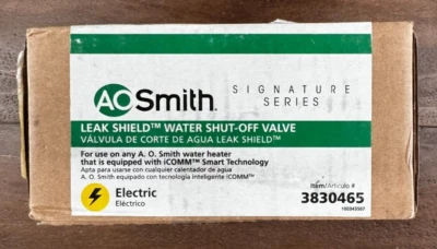 Válvula de cierre de agua con protector de fugas AO Smith AOS-SOV1 Signature Series 3830465 Foto 1 de 4