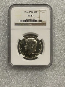 1966 SMS Kennedy Silver Proof Half 50 Cent NGC MS 67  ~~ Stunning ~~ (052) - Picture 1 of 2