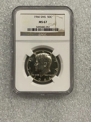 1966 SMS Kennedy Silver Proof Half 50 Cent NGC MS 67  ~~ Stunning ~~ (052) - Image 1 of 2
