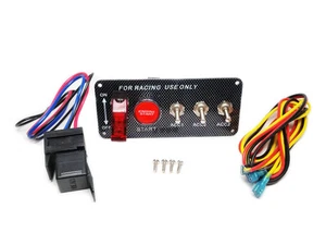 Pactrade Marine Racing Car Ignition Switch Panel Engine Start Button 3 Toggle - Picture 1 of 5