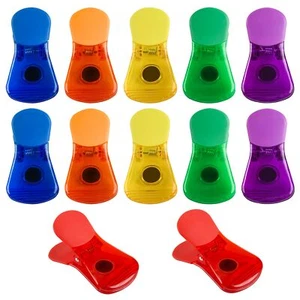 12 Pack Food Chip Snack Bag Sealing Clips, Color Refrigerator Magnet Clips - Picture 1 of 7