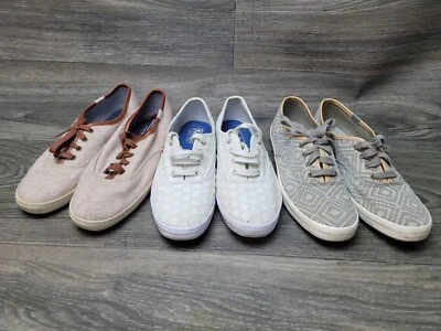 Lote 3 pares de zapatillas Keds Champion de lona con cordones para mujer de lona talla 7 Foto 1 de 4