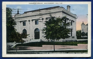 Carnegie library Montgomery Alabama al old postcard - Picture 1 of 2